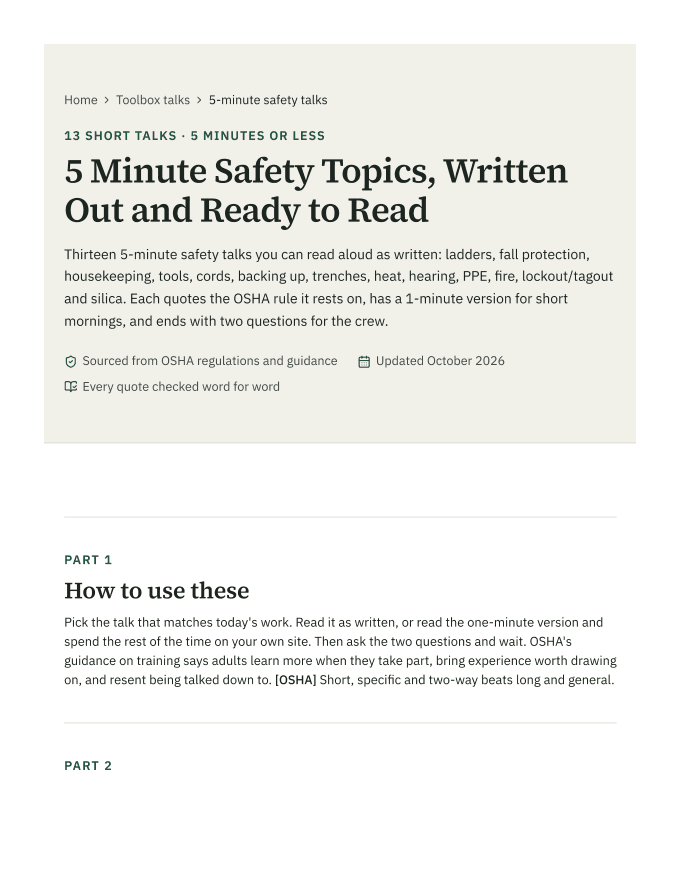 Preview: the printed 5-minute talks