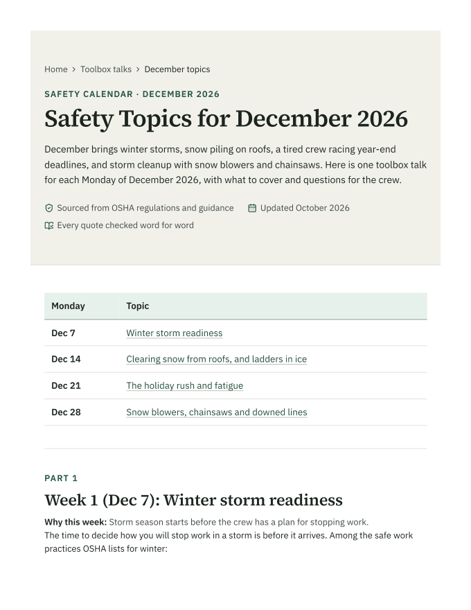 Preview: the printed December talks